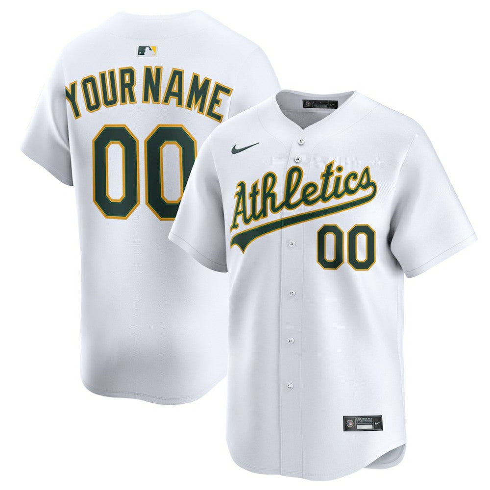 MLB Athletics Nike Home Limited Custom Jersey
