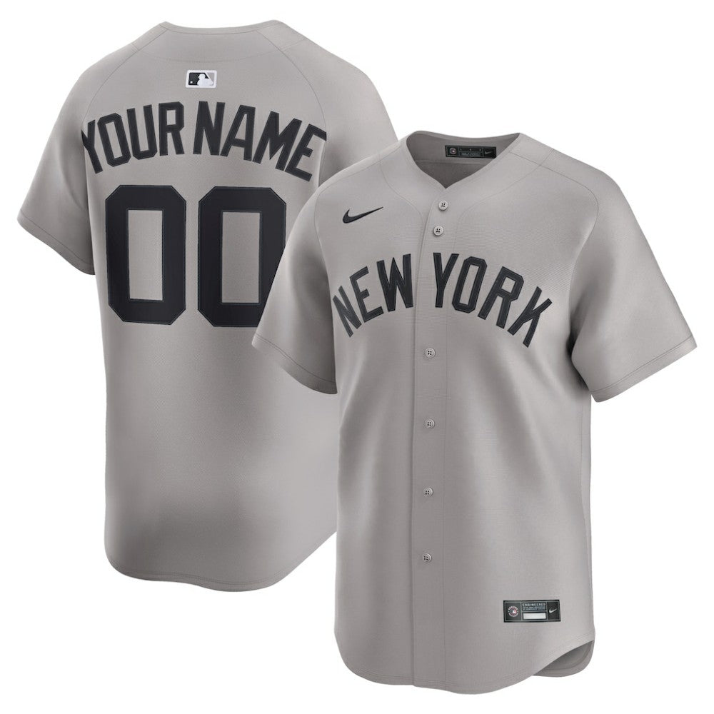 MLB New York Yankees Nike Away Limited Custom Jersey
