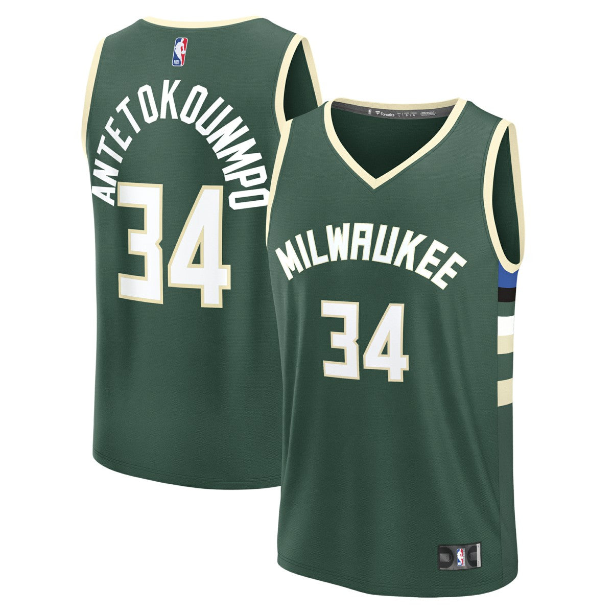 NBA Giannis Antetokounmpo Milwaukee Bucks Youth Fast Break Replica Player Jersey