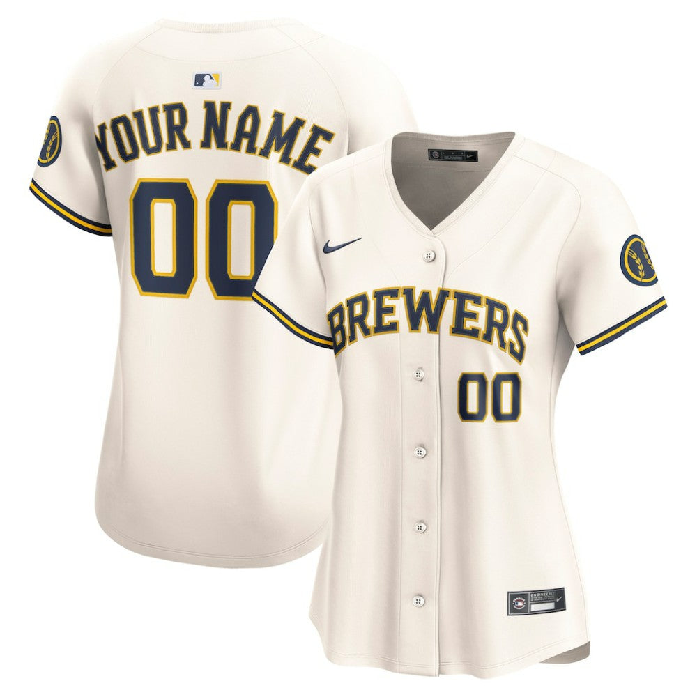 MLB Milwaukee Brewers Nike Women's Home Limited Custom Jersey