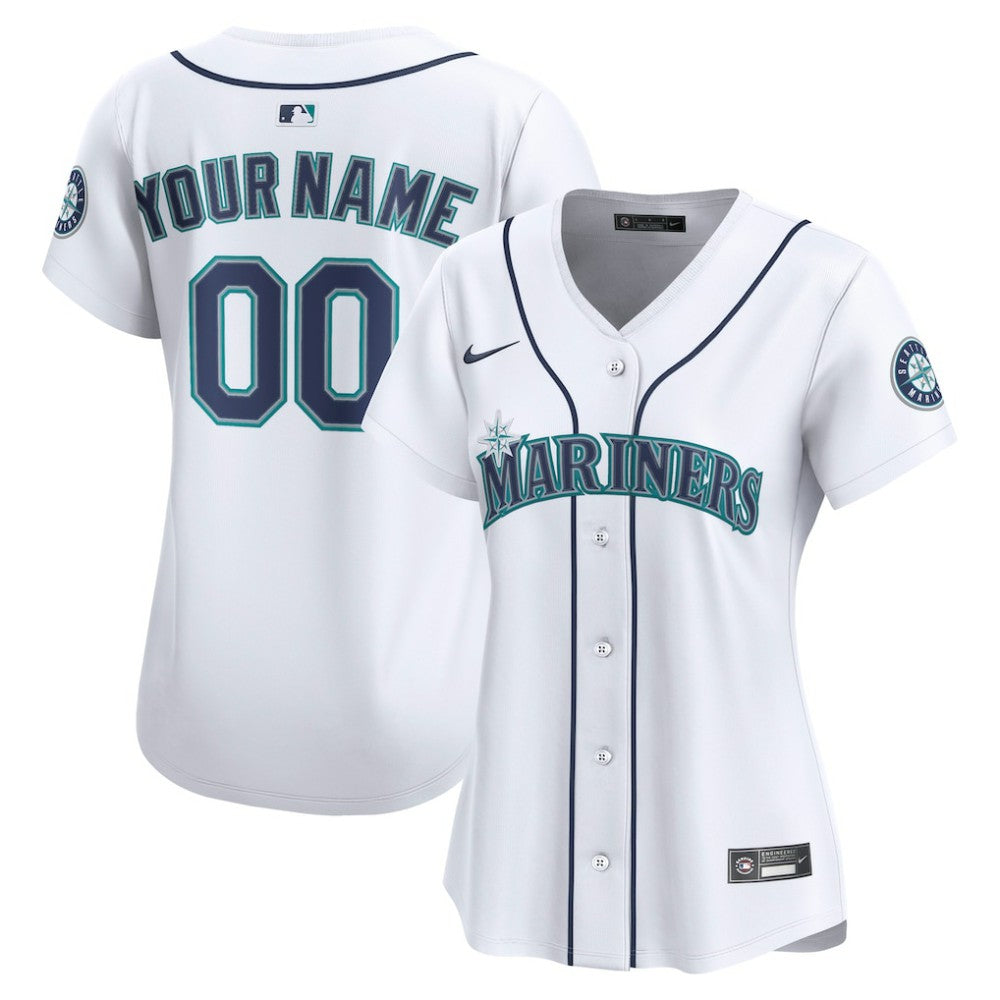 MLB Seattle Mariners Nike Women's Home Limited Custom Jersey