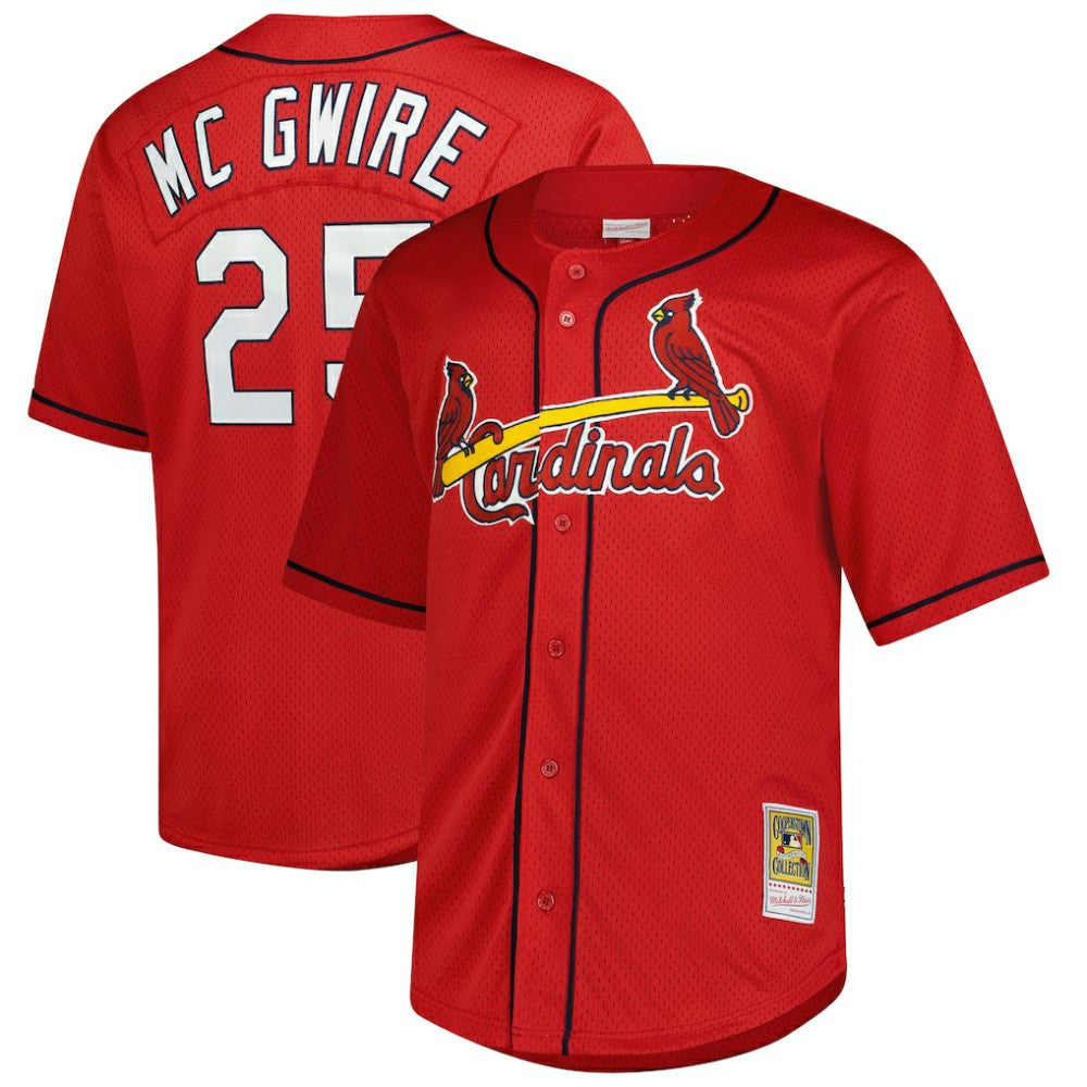 MLB Mark McGwire St. Louis Cardinals Mitchell & Ness Big & Tall Cooperstown Mesh Batting Practice Jersey