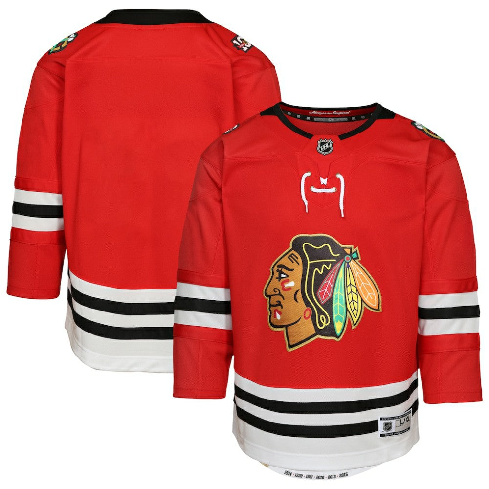 NHL Red Chicago Blackhawks Youth Centennial Premier Jersey