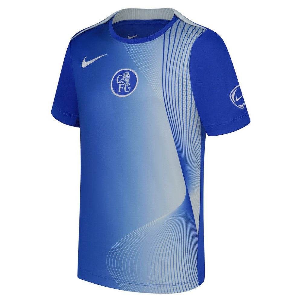 Chelsea Youth 2025/26 Third Academy Pro Pre-Match Dri-Fit Top - Nike Blue
