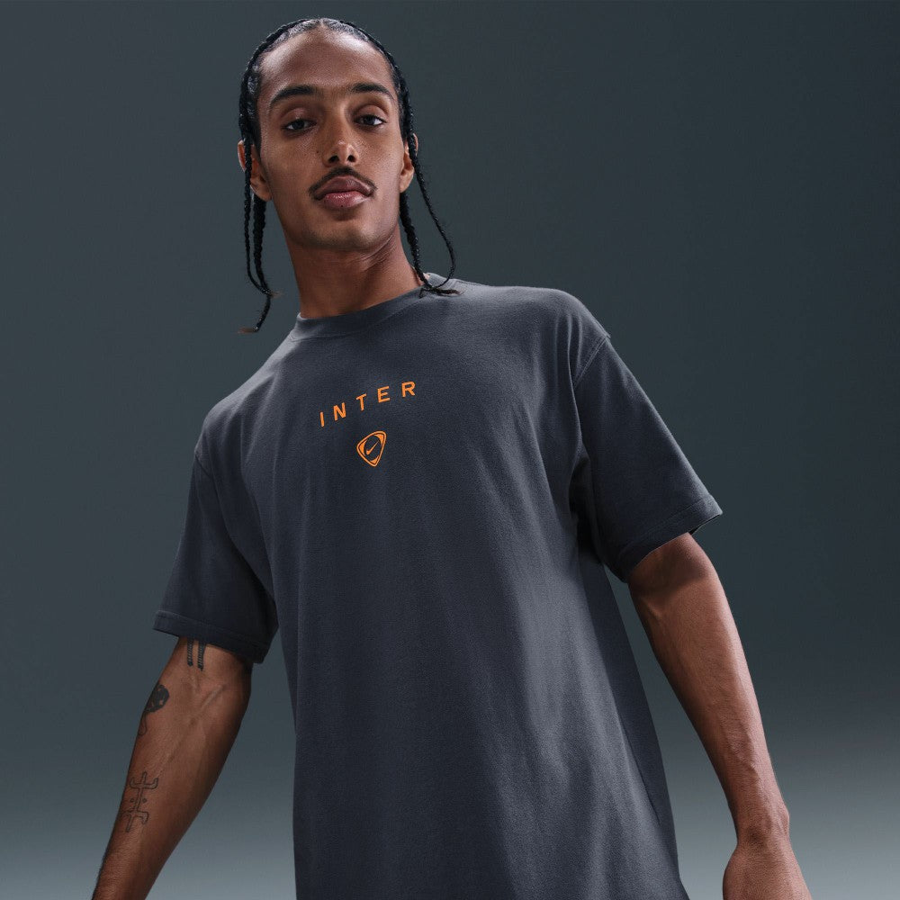 Inter Milan T90 Wordmark T-Shirt - Nike Gray