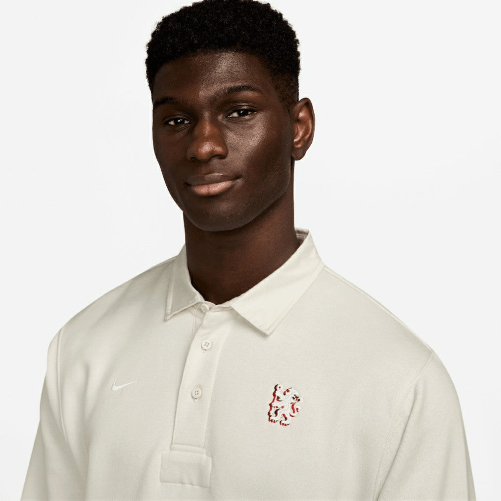 Chelsea Club Long Sleeve Polo - Nike Cream