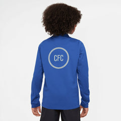 Chelsea Youth 2025/26 Strike Drill Quarter-Zip Dri-FIT Long Sleeve Top - Nike Blue