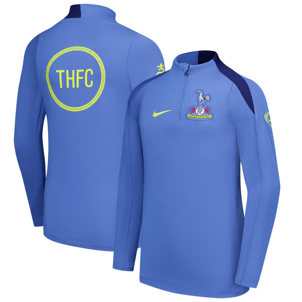Tottenham Hotspur Youth 2025/26 Strike Drill Quarter-Zip Dri-FIT Long Sleeve Top - Nike Blue