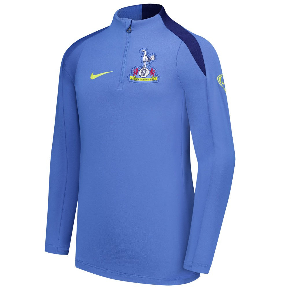 Tottenham Hotspur Youth 2025/26 Strike Drill Quarter-Zip Dri-FIT Long Sleeve Top - Nike Blue