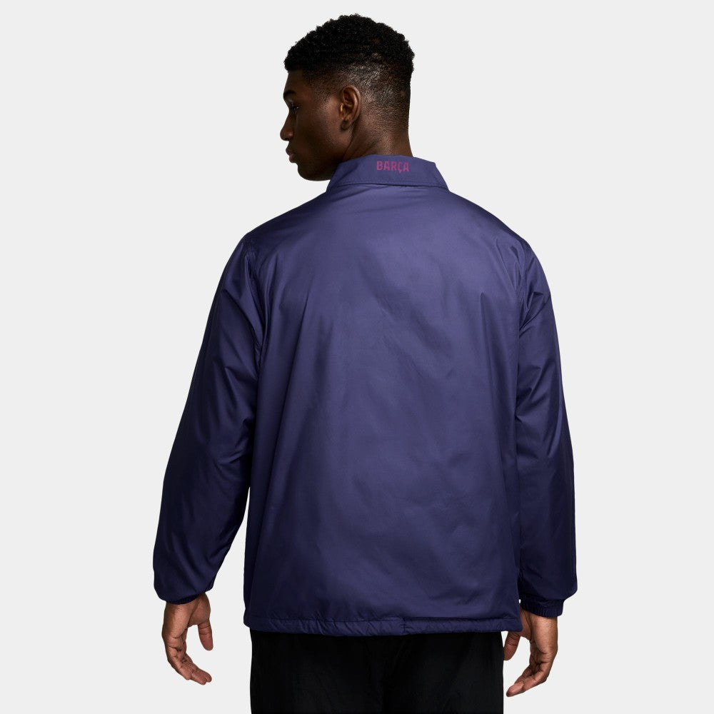 Barcelona Club Coaches Full-Snap Jacket - Nike Navy