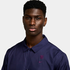 Barcelona Club Coaches Full-Snap Jacket - Nike Navy