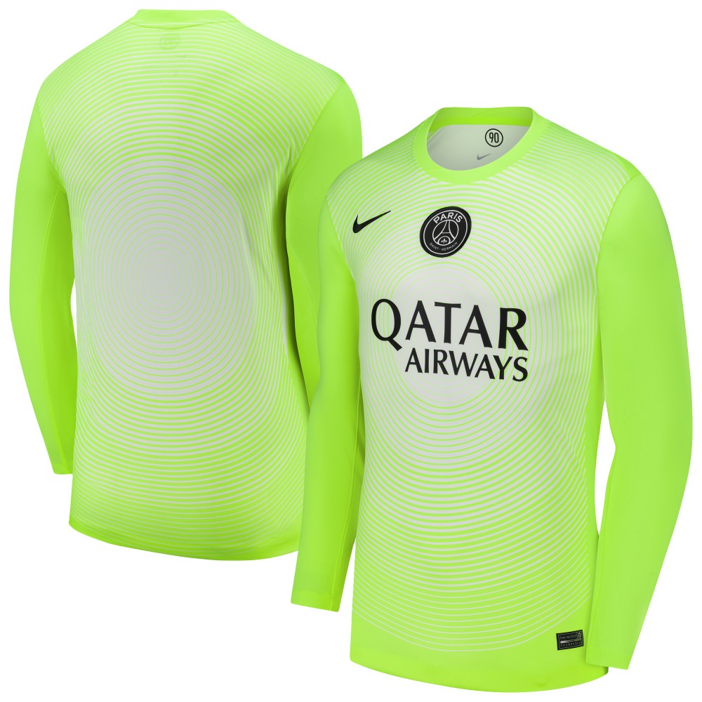 Paris Saint-Germain 2025/26 Third Goalkeeper Replica Long Sleeve Jersey - Nike Neon Green