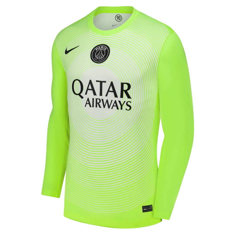 Paris Saint-Germain 2025/26 Third Goalkeeper Replica Long Sleeve Jersey - Nike Neon Green