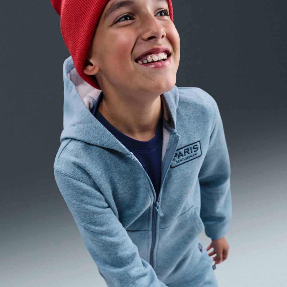 Paris Saint-Germain Youth Club Full-Zip Hoodie - Nike Heather Blue