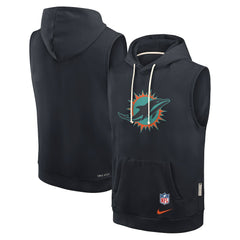 2025 Rivalries Collection Standard Issue Sideline Dri-FIT Sleeveless Hoodie - Miami Dolphins