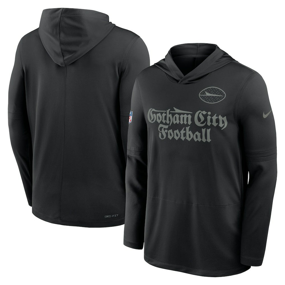 2025 Rivalries Collection Sideline Dri-FIT Long Sleeve Hoodie T-Shirt - New York Jets