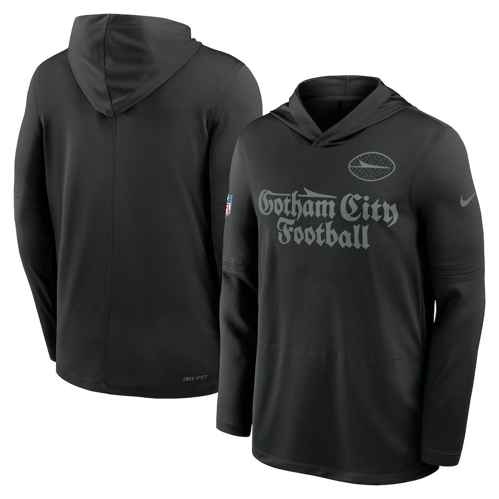 2025 Rivalries Collection Sideline Dri-FIT Long Sleeve Hoodie T-Shirt - New York Jets