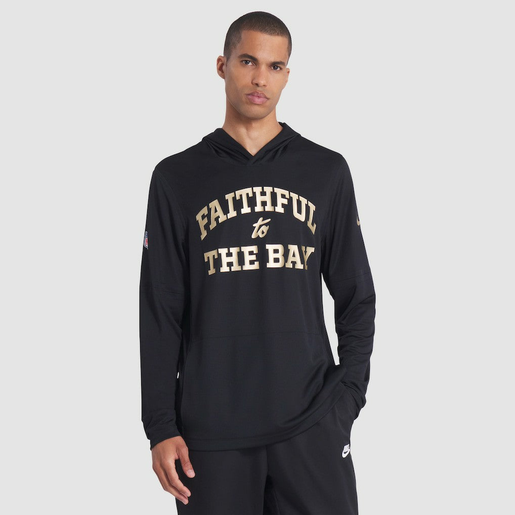 2025 Rivalries Collection Sideline Dri-FIT Long Sleeve Hoodie T-Shirt - San Francisco 49ers
