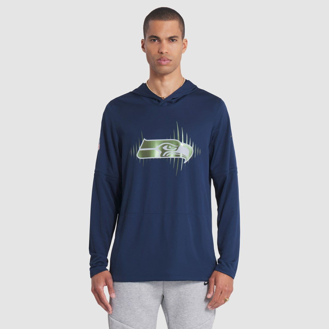 2025 Rivalries Collection Sideline Dri-FIT Long Sleeve Hoodie T-Shirt - Seattle Seahawks