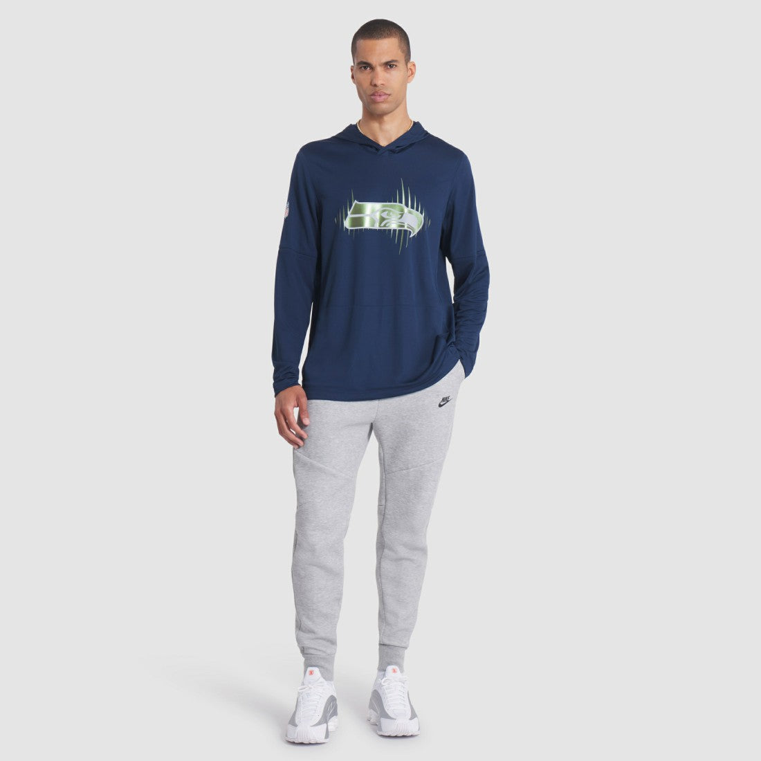 2025 Rivalries Collection Sideline Dri-FIT Long Sleeve Hoodie T-Shirt - Seattle Seahawks