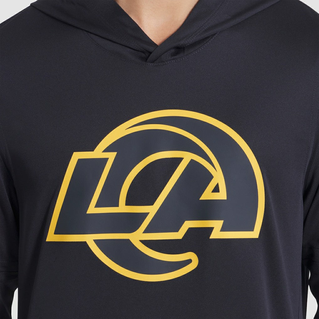 2025 Rivalries Collection Sideline Dri-FIT Long Sleeve Hoodie T-Shirt - Los Angeles Rams