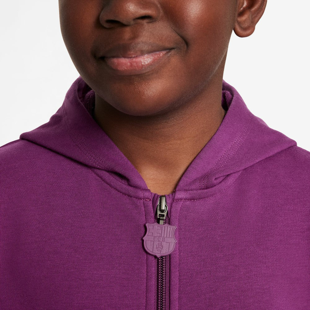 Barcelona Youth 2025/26 Club Full-Zip Hoodie - Nike Purple