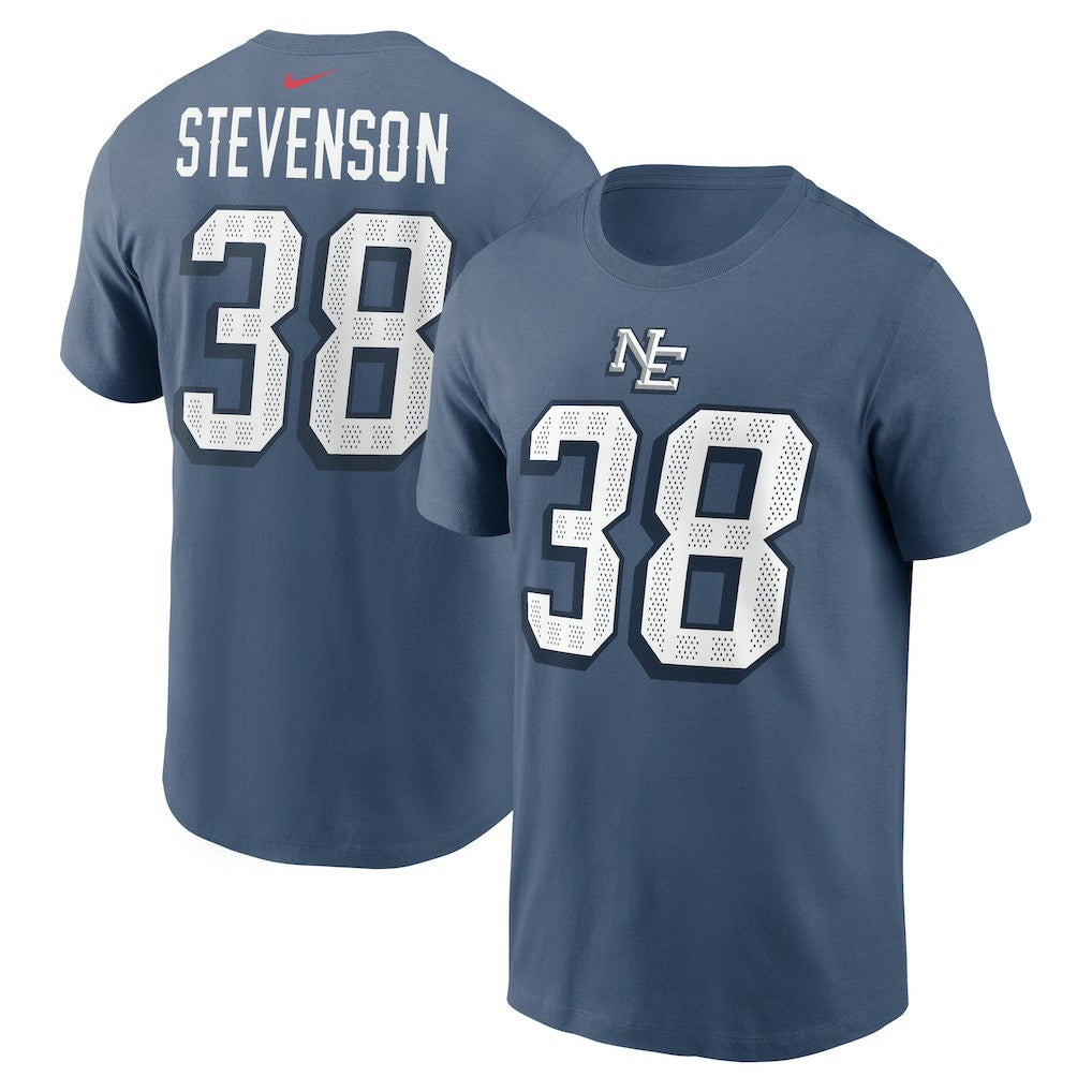 Rhamondre Stevenson  2025 Rivalries Collection Player Name & Number T-Shirt - New England Patriots