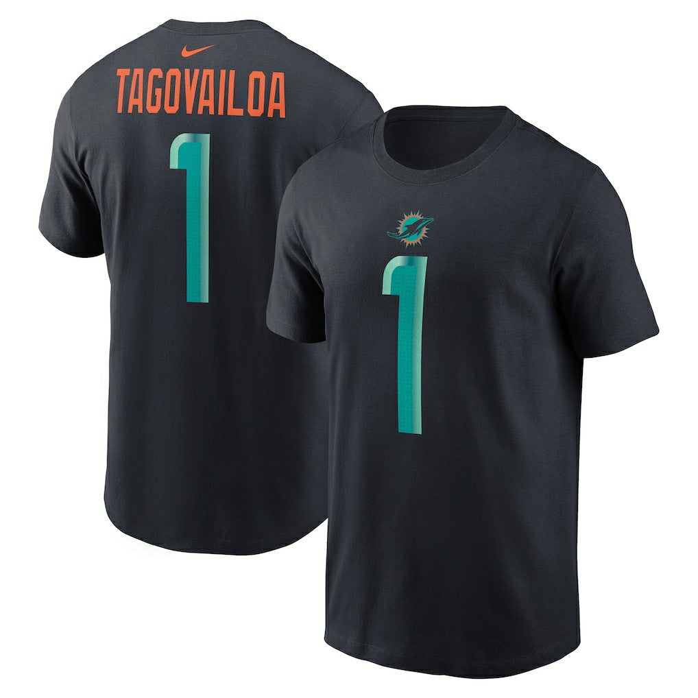 Tua Tagovailoa  2025 Rivalries Collection Player Name & Number T-Shirt - Miami Dolphins