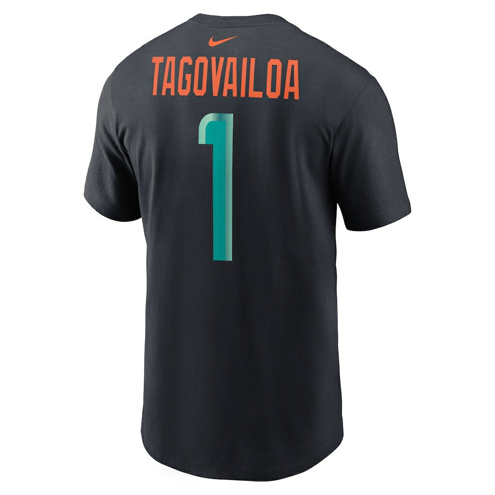 Tua Tagovailoa  2025 Rivalries Collection Player Name & Number T-Shirt - Miami Dolphins
