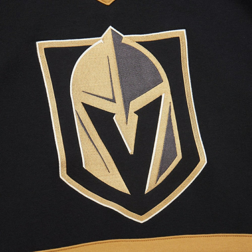 NHL Black Vegas Golden Knights Mitchell & Ness Women's Heritage Lace-Up Pullover Sweatshirt