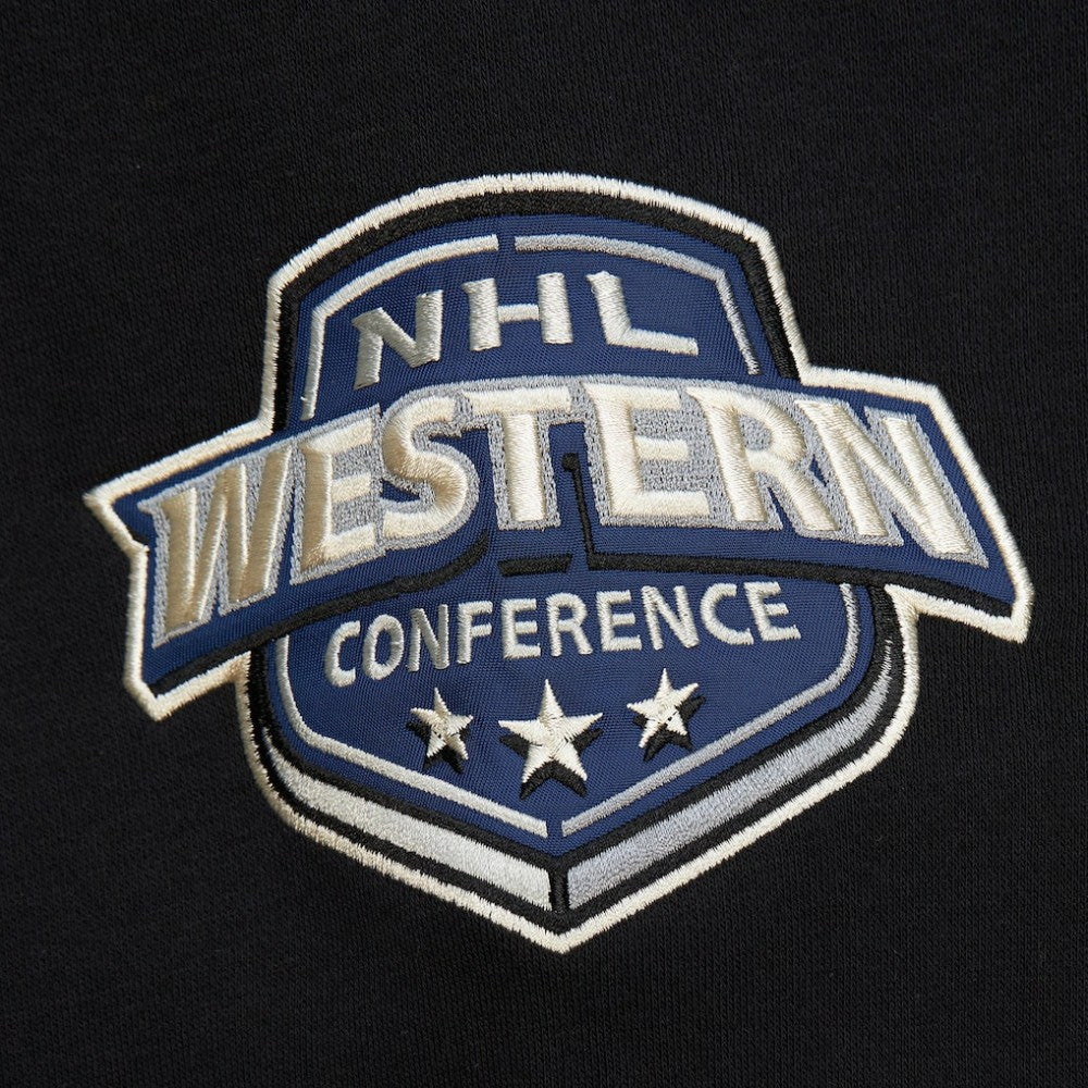 NHL Black Vegas Golden Knights Mitchell & Ness Women's Heritage Lace-Up Pullover Sweatshirt