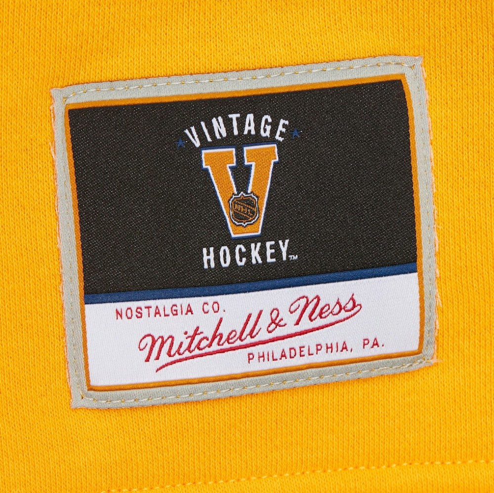 NHL Black Boston Bruins Mitchell & Ness Women's Heritage Lace-Up Pullover Sweatshirt
