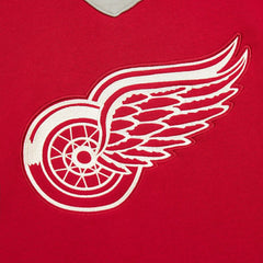 NHL Red Detroit Red Wings Mitchell & Ness Women's Heritage Lace-Up Pullover Sweatshirt