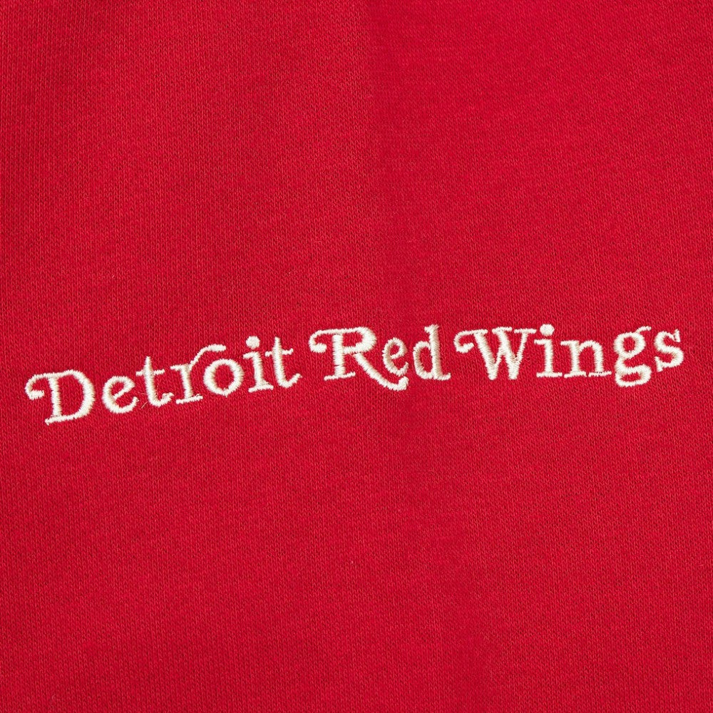 NHL Red Detroit Red Wings Mitchell & Ness Women's Heritage Lace-Up Pullover Sweatshirt