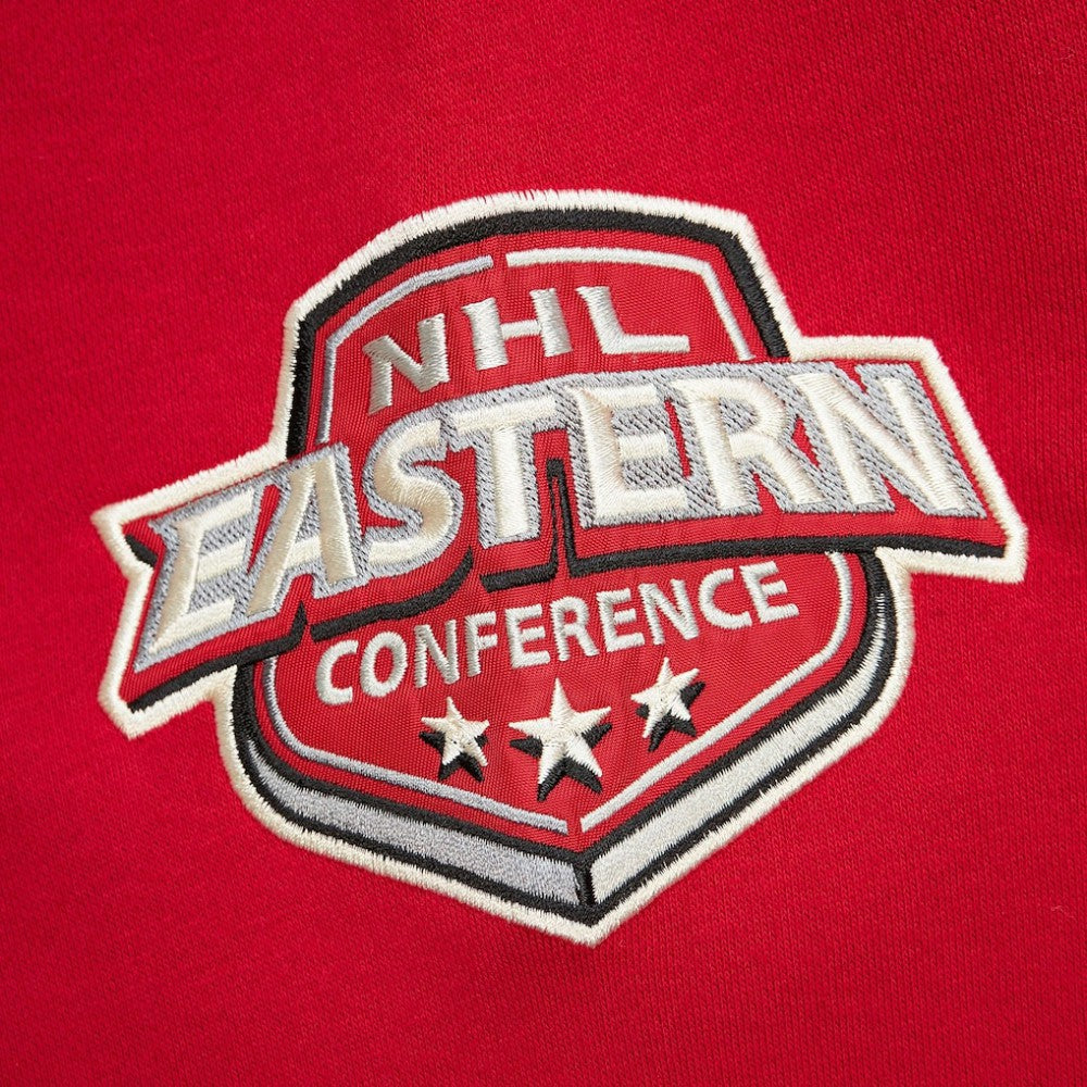 NHL Red New Jersey Devils Mitchell & Ness Women's Heritage Lace-Up Pullover Sweatshirt