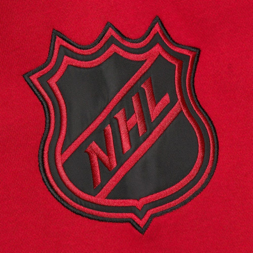 NHL Red New Jersey Devils Mitchell & Ness Women's Heritage Lace-Up Pullover Sweatshirt