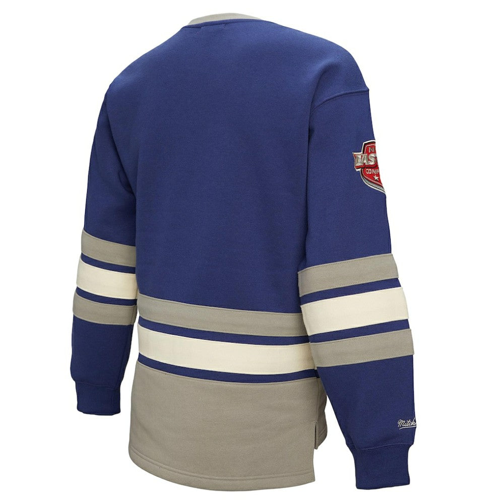 NHL Blue Tampa Bay Lightning Mitchell & Ness Women's Heritage Lace-Up Pullover Sweatshirt