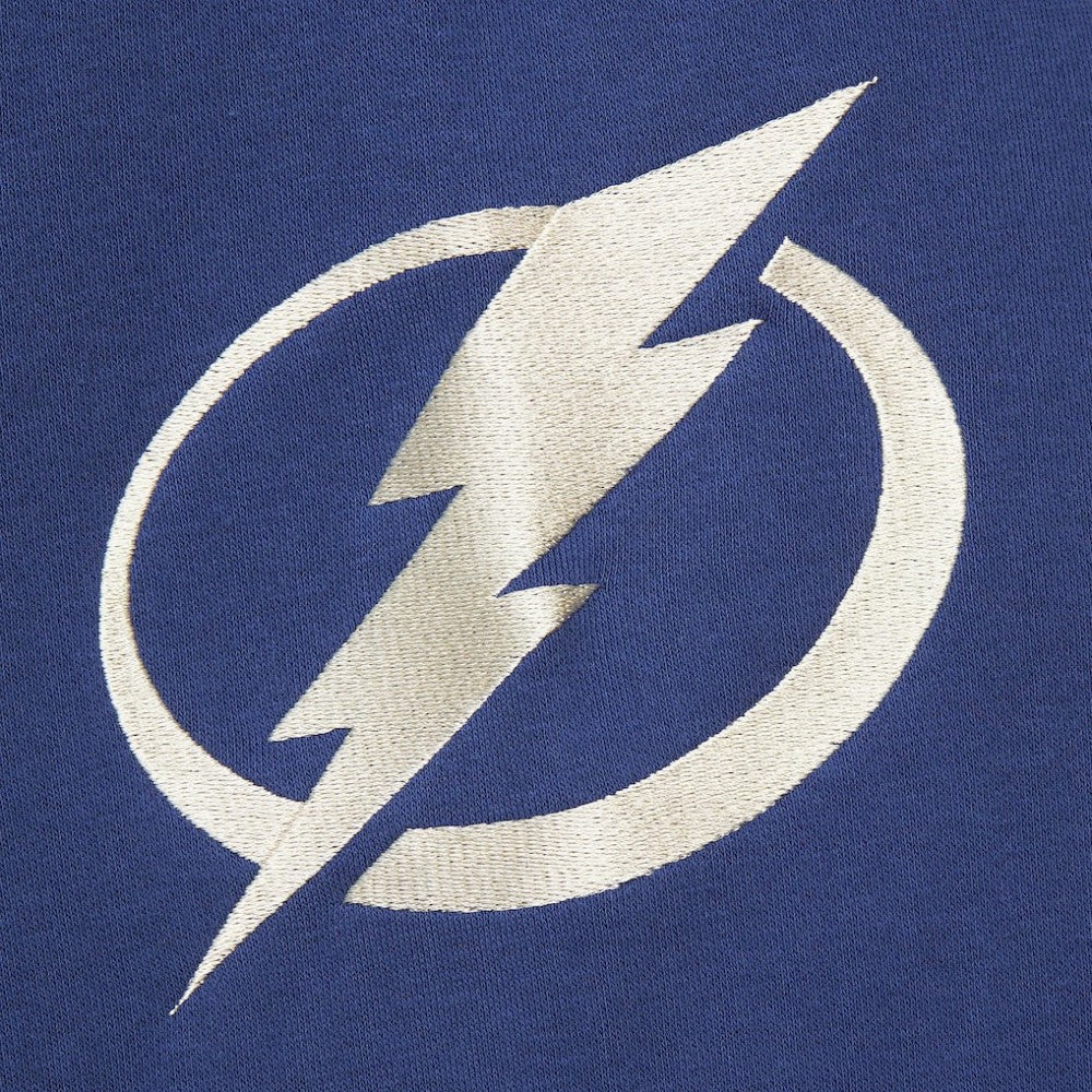 NHL Blue Tampa Bay Lightning Mitchell & Ness Women's Heritage Lace-Up Pullover Sweatshirt
