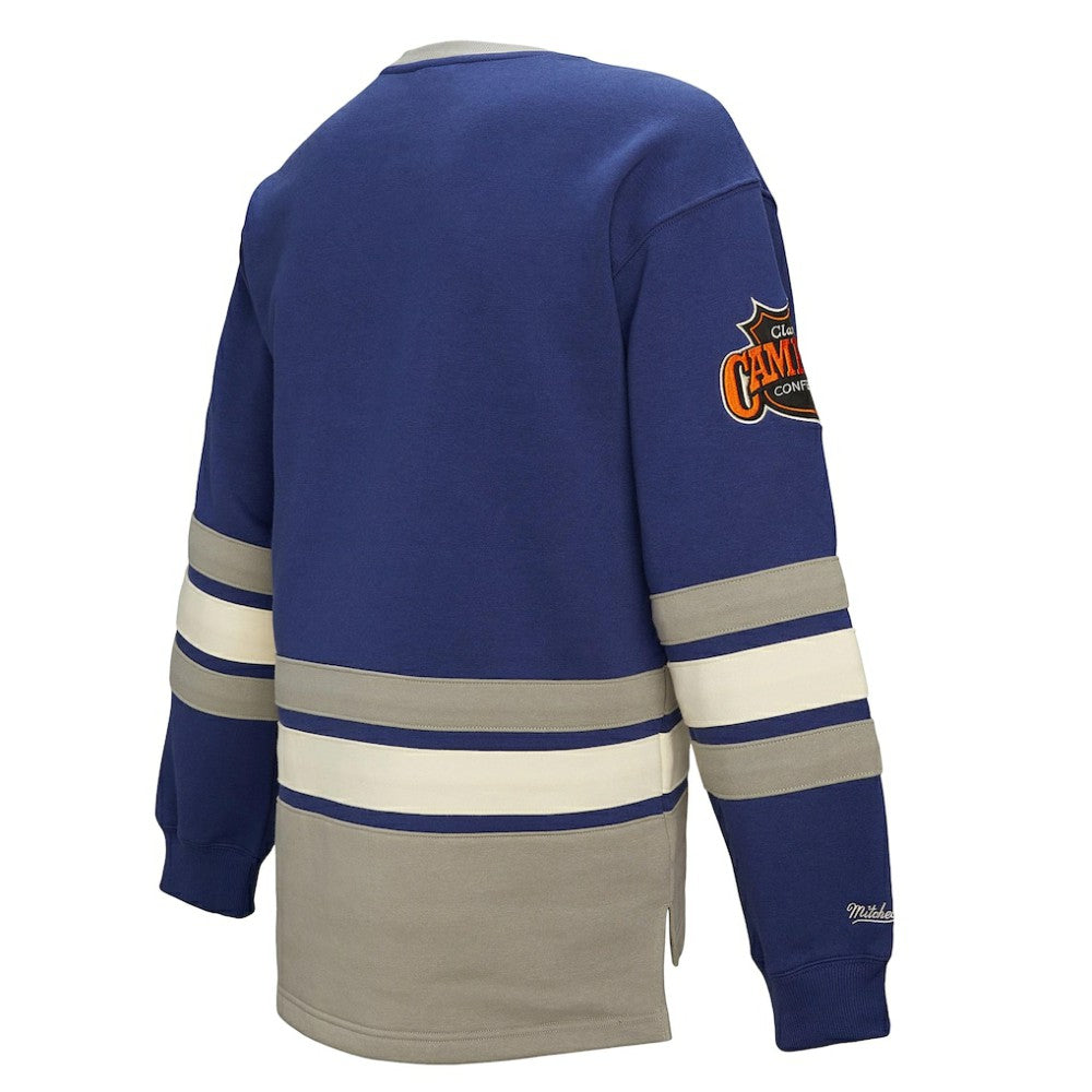 NHL Blue Toronto Maple Leafs Mitchell & Ness Women's Heritage Lace-Up Pullover Sweatshirt