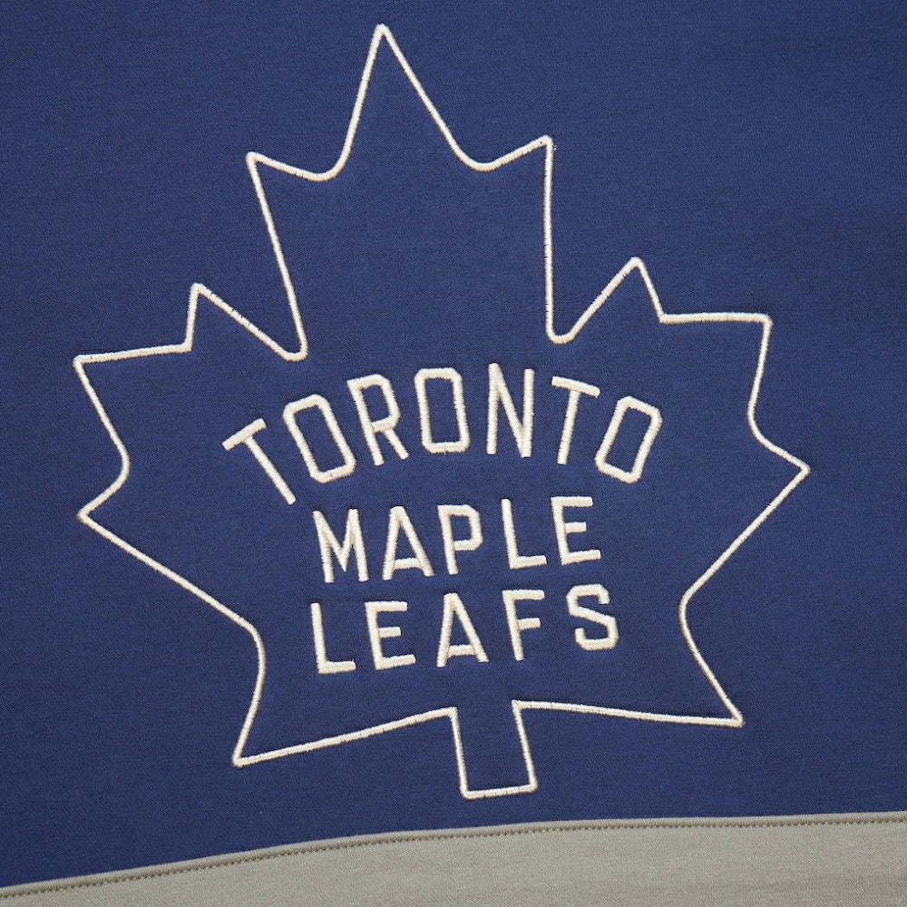 NHL Blue Toronto Maple Leafs Mitchell & Ness Women's Heritage Lace-Up Pullover Sweatshirt