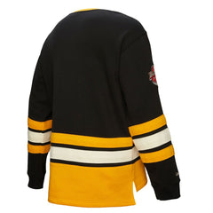 NHL Black Boston Bruins Heritage Lace-Up Pullover Sweatshirt