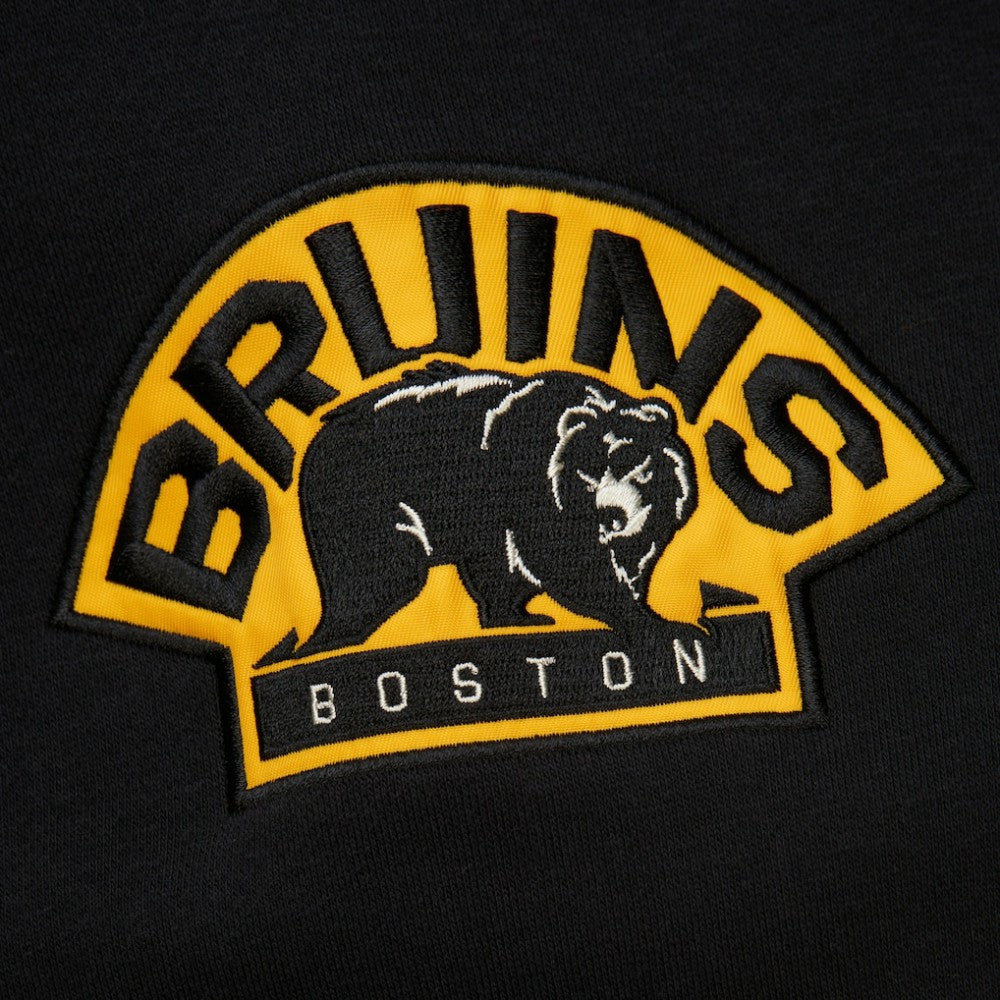 NHL Black Boston Bruins Heritage Lace-Up Pullover Sweatshirt