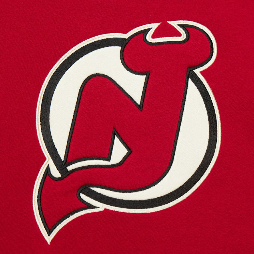 NHL Red New Jersey Devils Heritage Lace-Up Pullover Sweatshirt