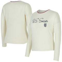 USWNT Concepts Sport Women's Kaki Hacci Knit Pullover Sweatshirt -  Cream