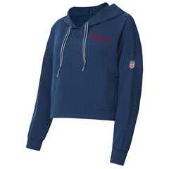 USWNT Concepts Sport Women's Elevation Tri-Blend Long Sleeve Pullover Hoodie -  Navy