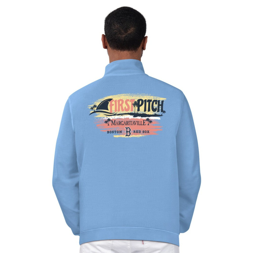 MLB Boston Red Sox Margaritaville First Pitch Quarter-Zip Pullover Top