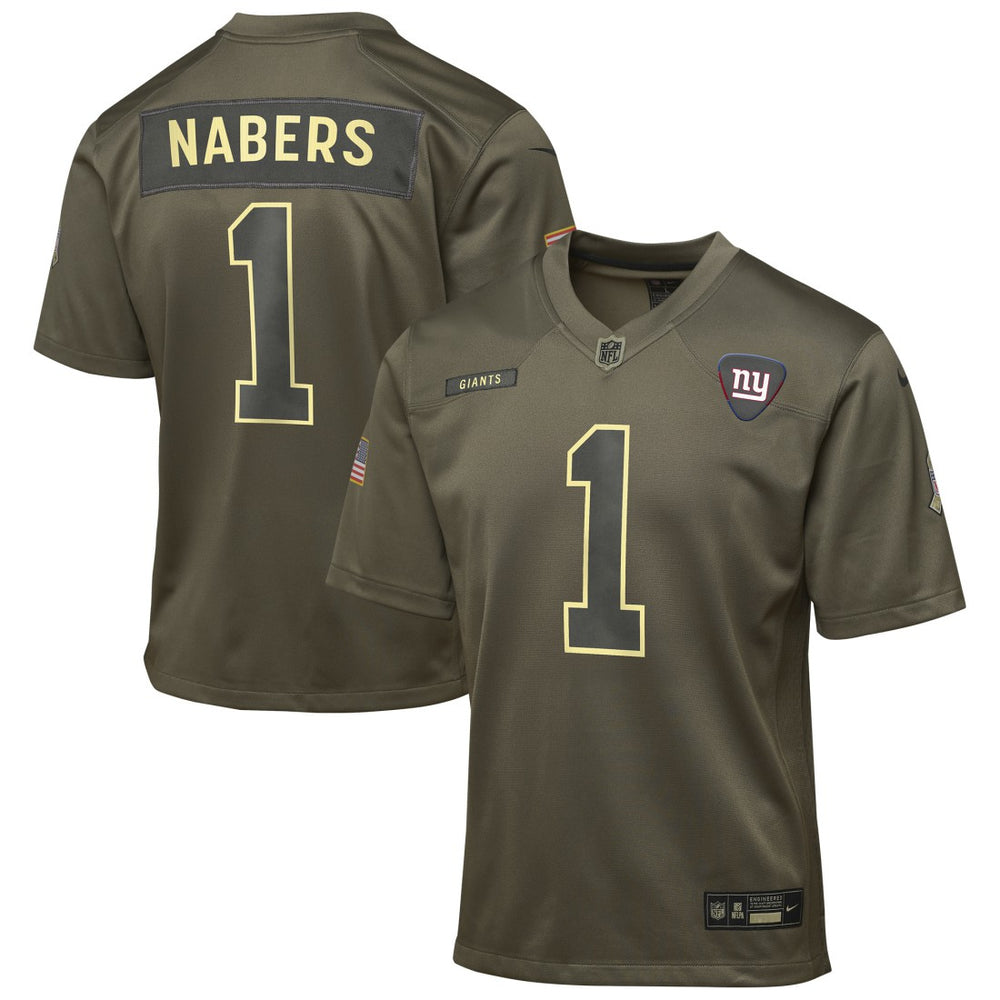 Malik Nabers  Youth 2025 Salute to Service Game Jersey - New York Giants