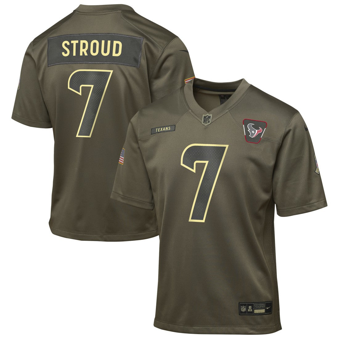 C.J. Stroud  Youth 2025 Salute to Service Game Jersey - Houston Texans