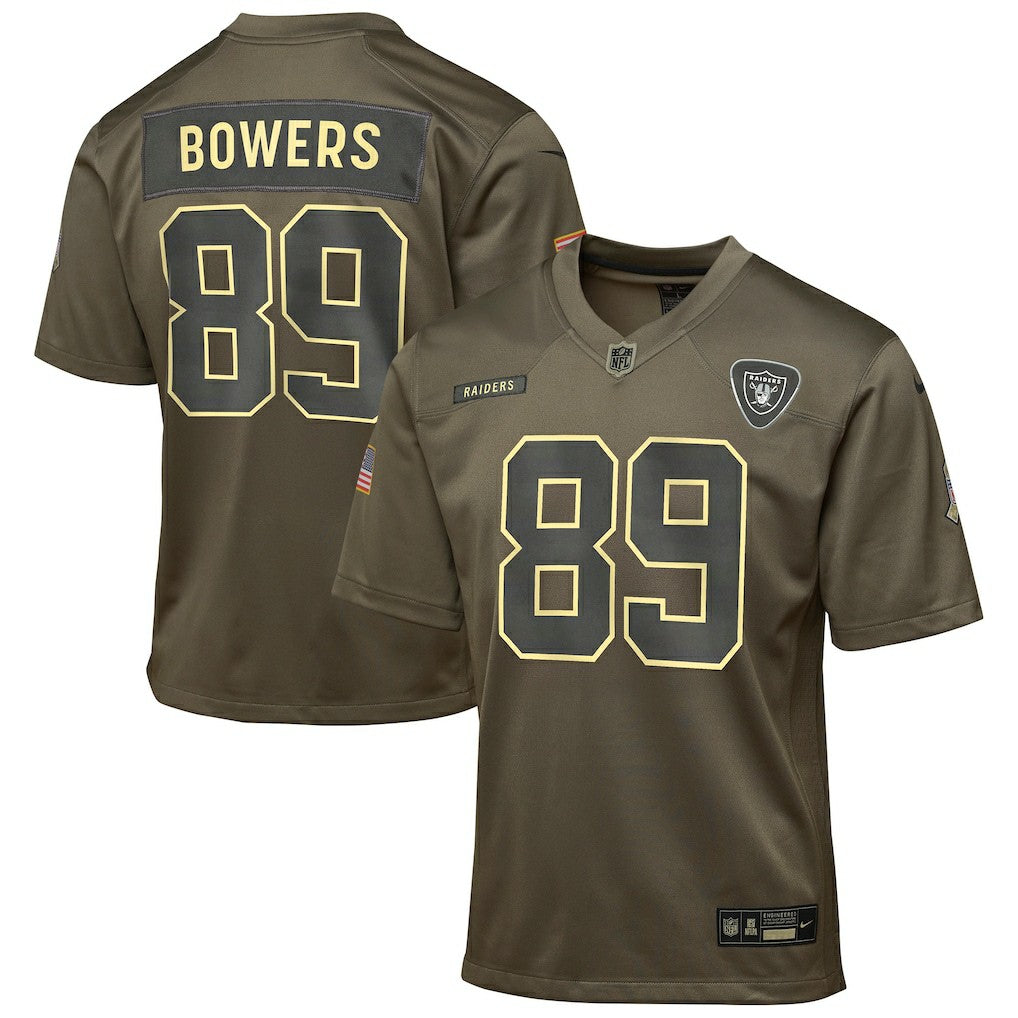Brock Bowers  Youth 2025 Salute to Service Game Jersey - Las Vegas Raiders