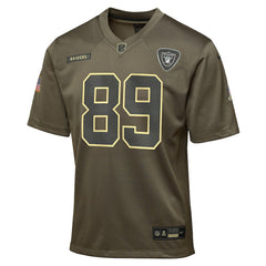Brock Bowers  Youth 2025 Salute to Service Game Jersey - Las Vegas Raiders